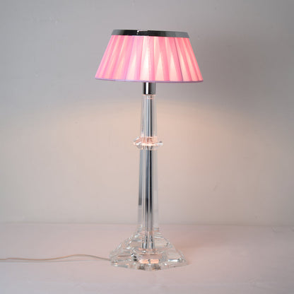 Chrome & Glass Table Lamp with Adjustable Brightness