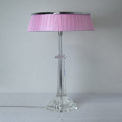 Chrome & Glass Table Lamp with Adjustable Brightness