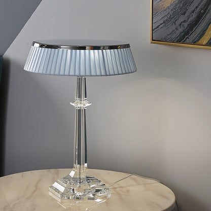 Chrome & Glass Table Lamp with Adjustable Brightness