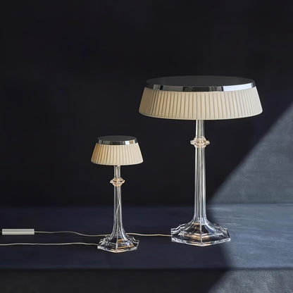 Chrome & Glass Table Lamp with Adjustable Brightness