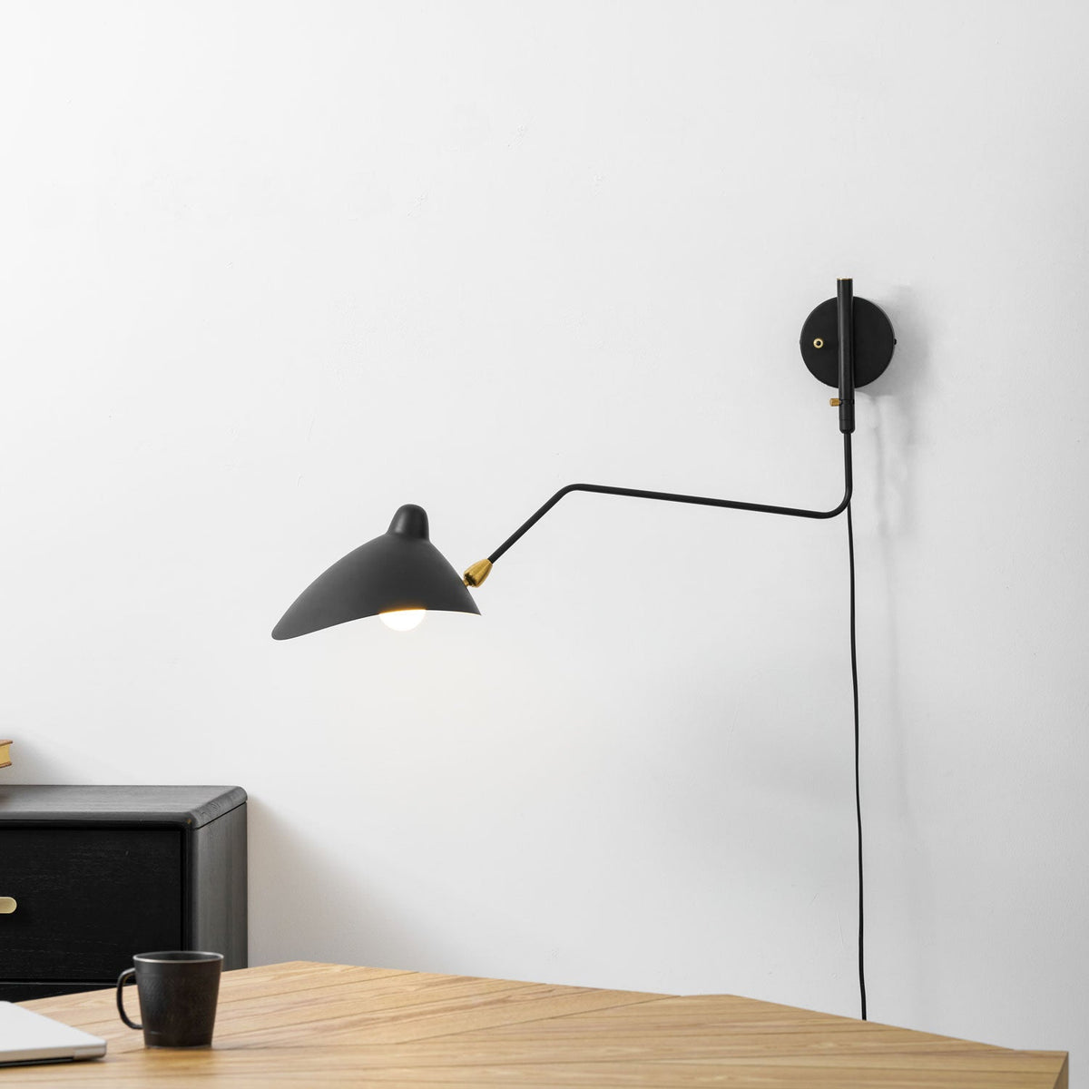 Adjustable Arm Wall Sconce, Energy-Efficient LED