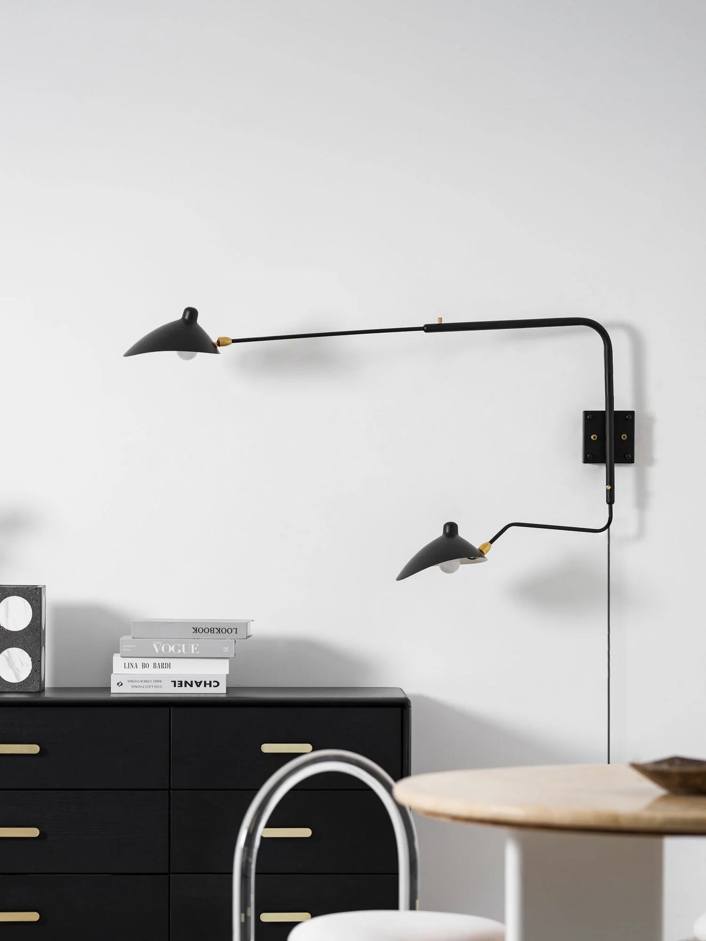 Adjustable Arm Wall Sconce, Energy-Efficient LED
