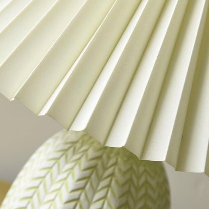 Vintage Pleated Table Lamp with Soft Lighting