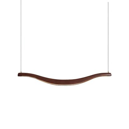 Wave-Shaped LED Chandelier with Dimmable Light