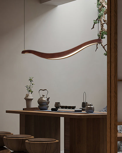 Wave-Shaped LED Chandelier with Dimmable Light