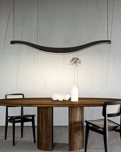 Wave-Shaped LED Chandelier with Dimmable Light