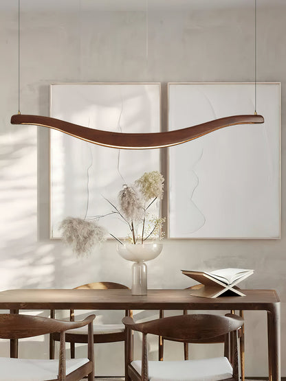 Wave-Shaped LED Chandelier with Dimmable Light