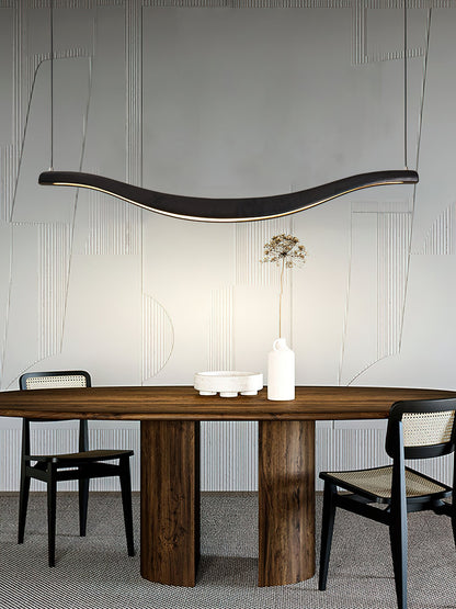 Wave-Shaped LED Chandelier with Dimmable Light