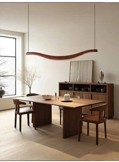 Wave-Shaped LED Chandelier with Dimmable Light