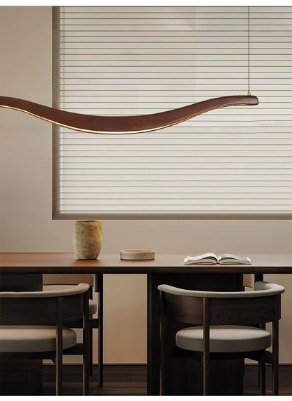 Wave-Shaped LED Chandelier with Dimmable Light