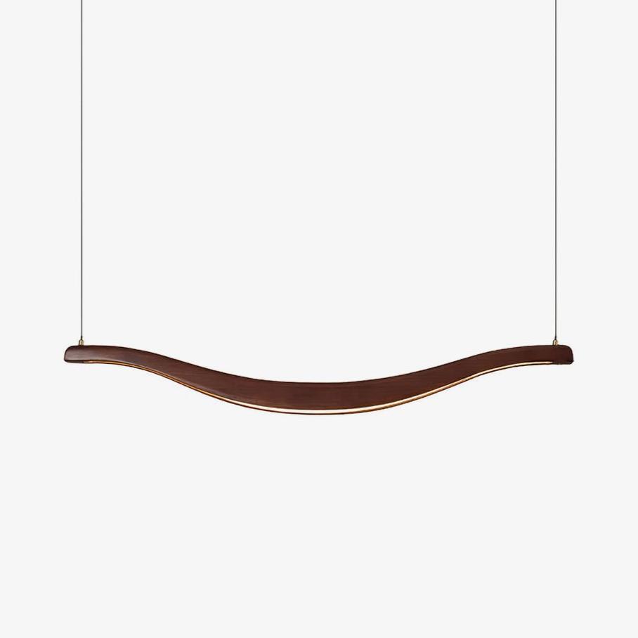 Wave-Shaped LED Chandelier with Dimmable Light — detail view