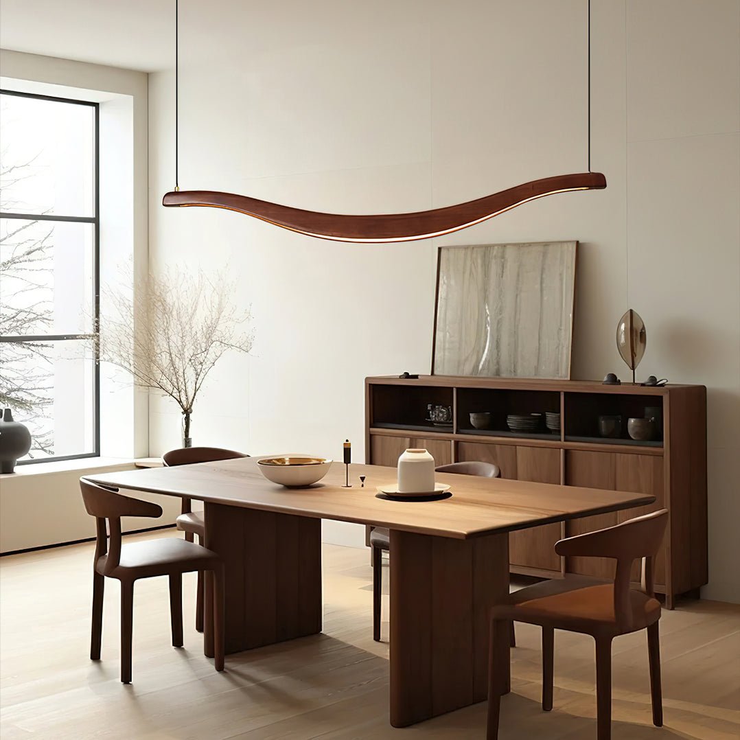 Wave-Shaped LED Chandelier with Dimmable Light — lifestyle view