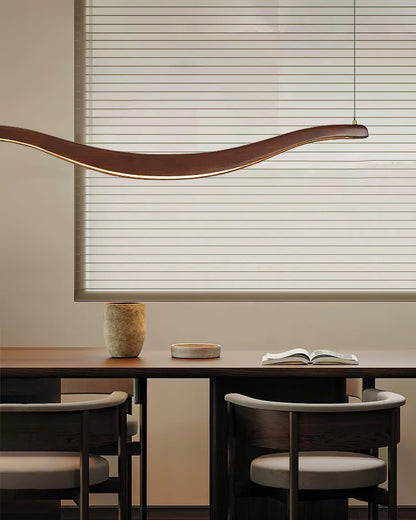 Wave-Shaped LED Chandelier with Dimmable Light