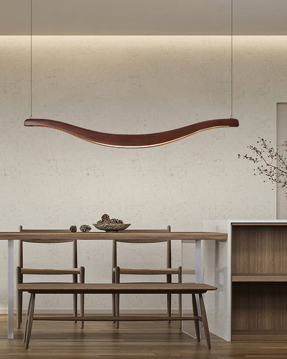 Wave-Shaped LED Chandelier with Dimmable Light