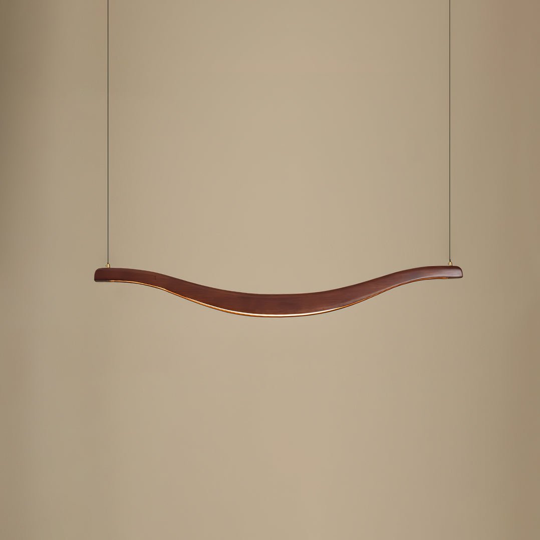 Wave-Shaped LED Chandelier with Dimmable Light — front view