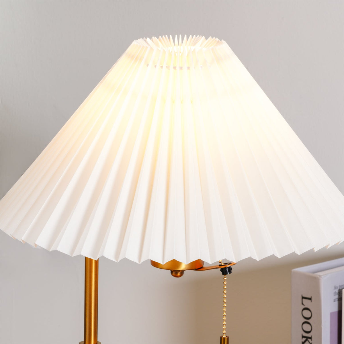 Vintage Wooden Table Lamp, Wireless Charging
