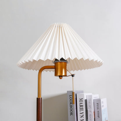 Vintage Wooden Table Lamp, Wireless Charging