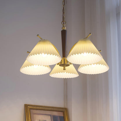 Wrinkled Chandelier with Adjustable Height
