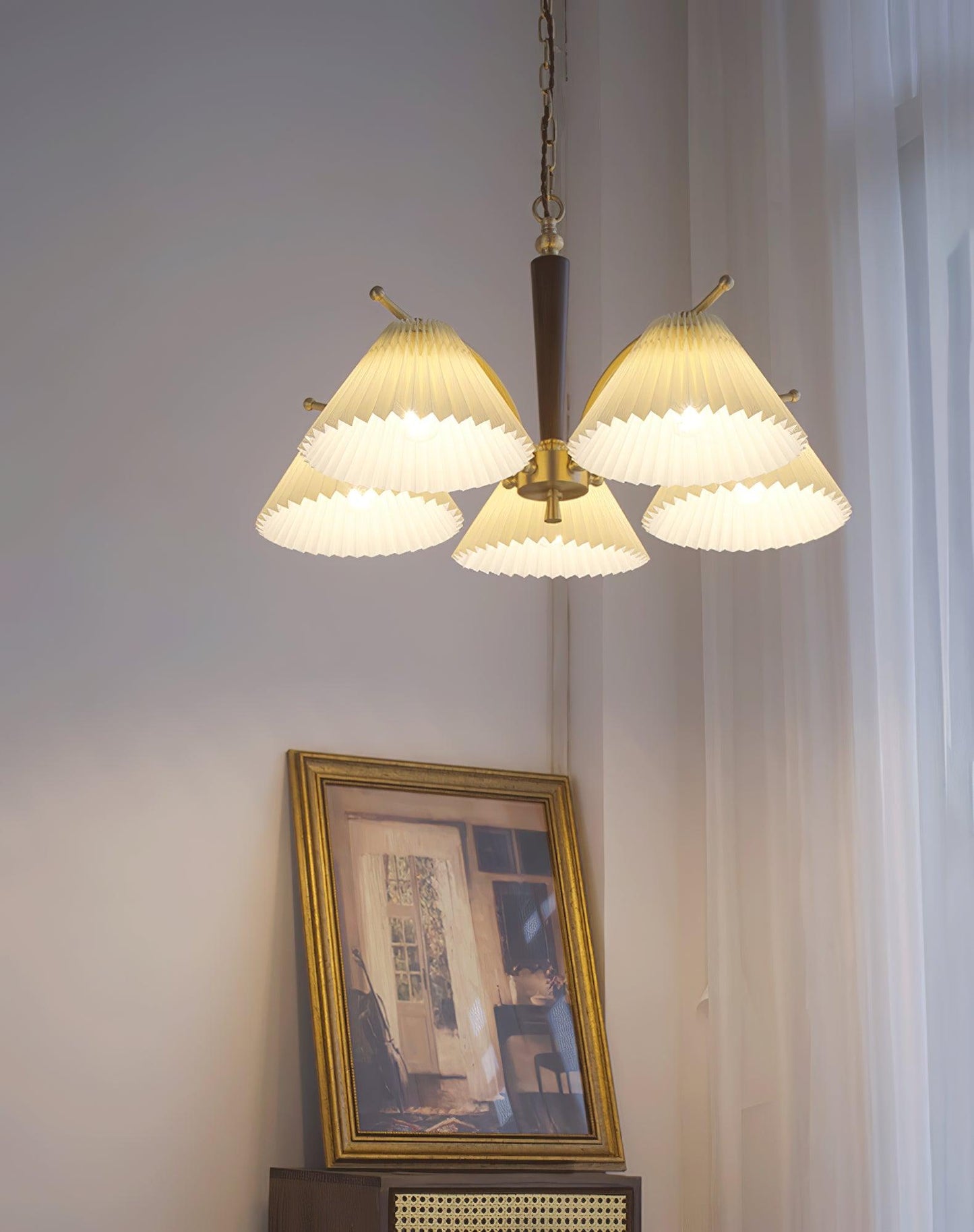 Wrinkled Chandelier with Adjustable Height