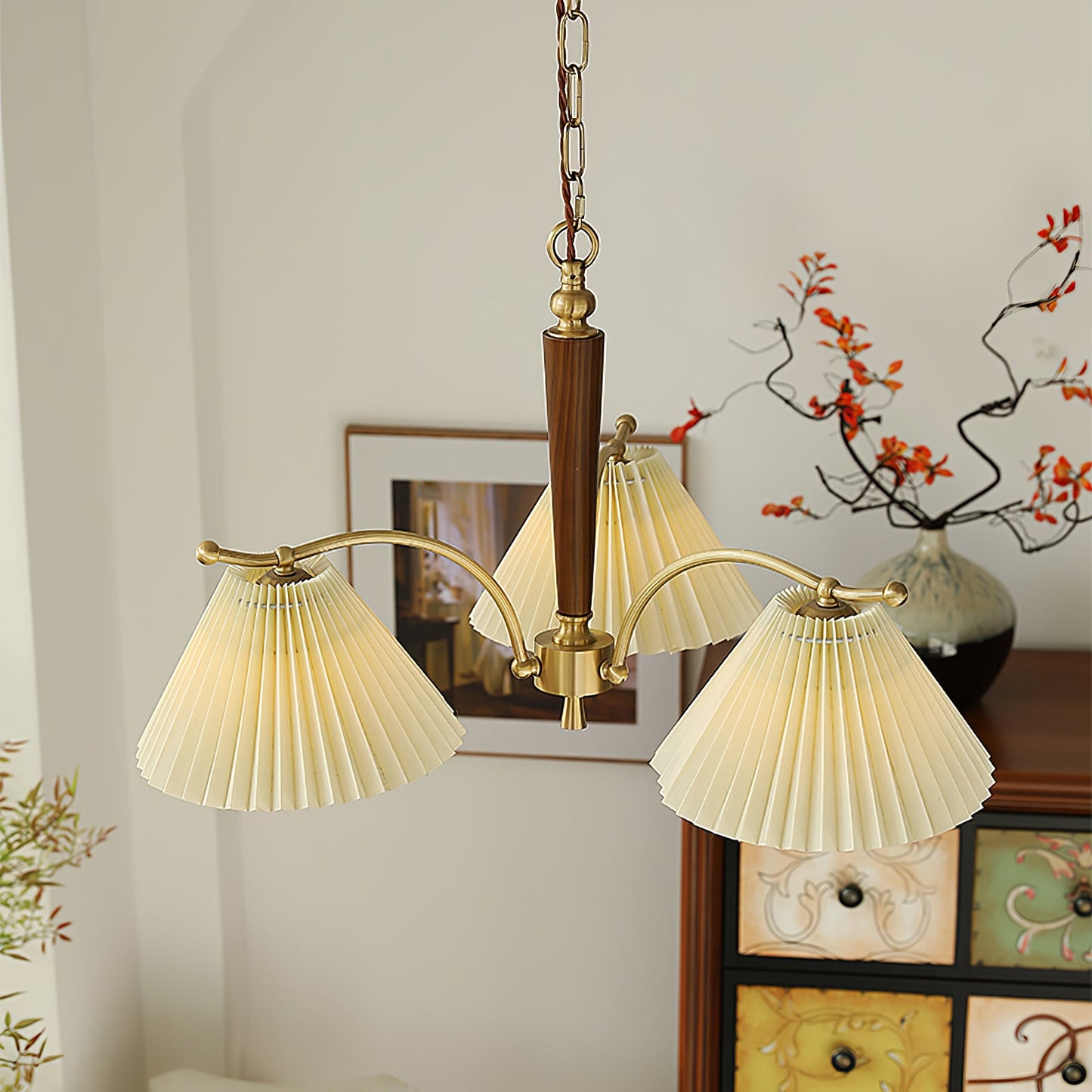 Wrinkled Chandelier with Adjustable Height — lifestyle view