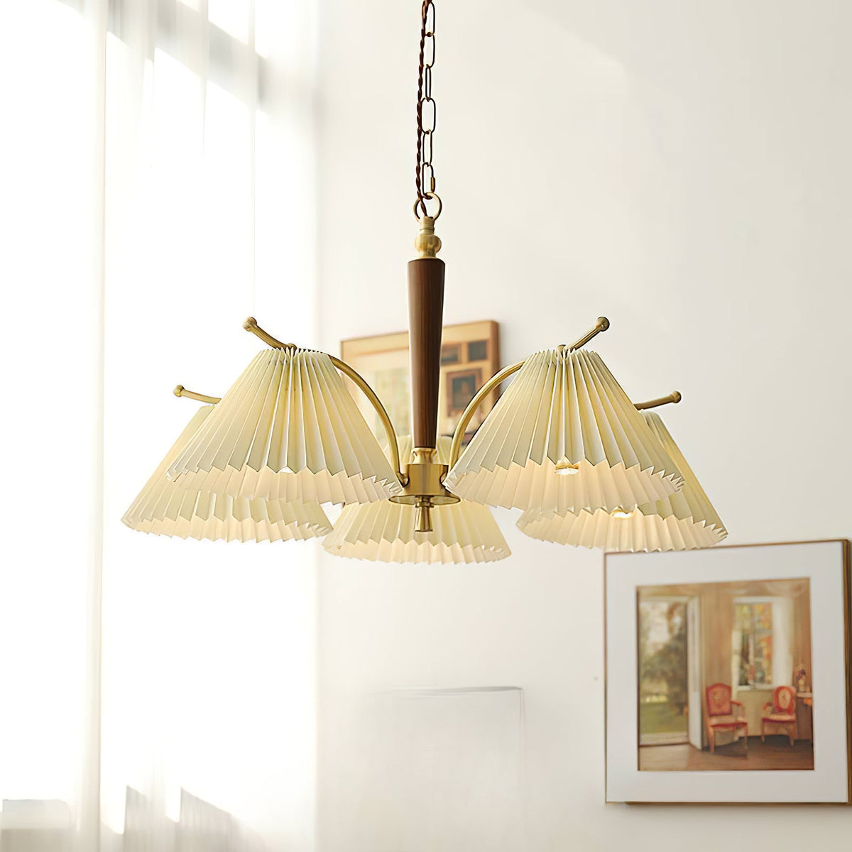 Wrinkled Chandelier with Adjustable Height — alternate angle