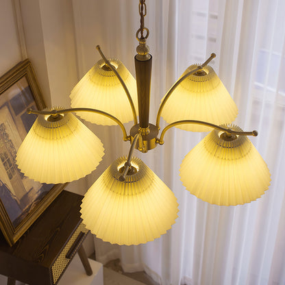 Wrinkled Chandelier with Adjustable Height — front view