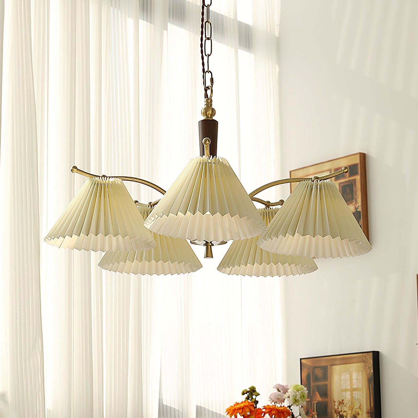 Wrinkled Chandelier with Adjustable Height
