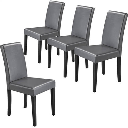 PU Cushion Dining Chairs, Set of 4, Easy to Clean — detail view