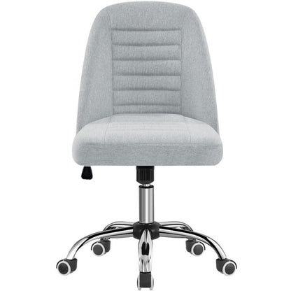 Mid-Back PU Leather Armless Office Chair with Adjustable Height — lifestyle view