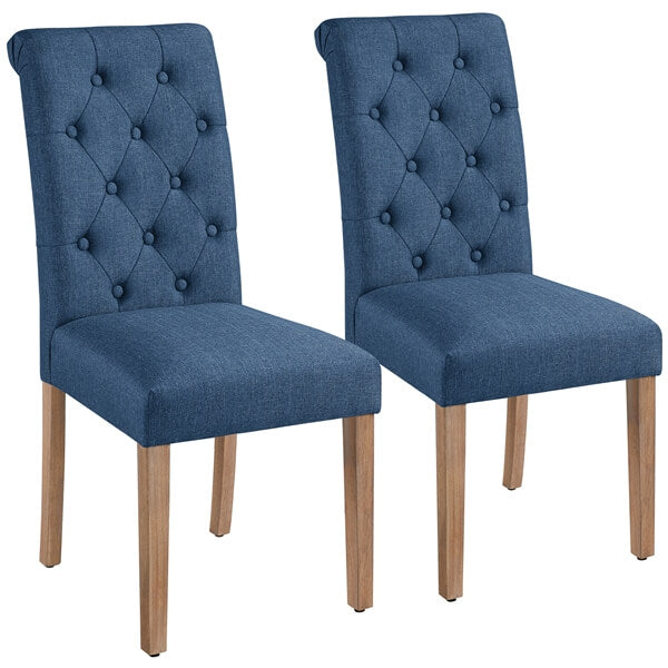 Faux Leather Parsons Dining Chairs, Set of 2, Easy to Clean — alternate angle