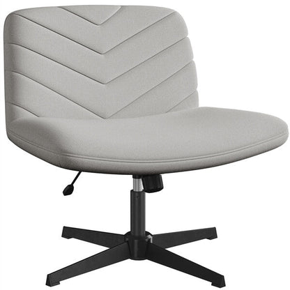 Wide Criss-Cross Desk Chair, No Wheels, with Adjustable Height — detail view