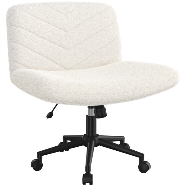 Wide Criss-Cross Desk Chair with Wheels & Adjustable Height — side view