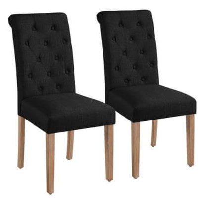 Faux Leather Parsons Dining Chairs, Set of 2, Easy to Clean — detail view