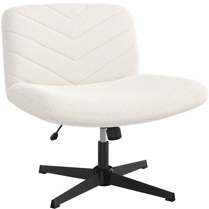 Wide Criss-Cross Desk Chair, No Wheels, with Adjustable Height — alternate angle