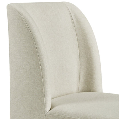 Armless Upholstered Dining Chairs, Set of 6, with Winged Backrest — alternate angle